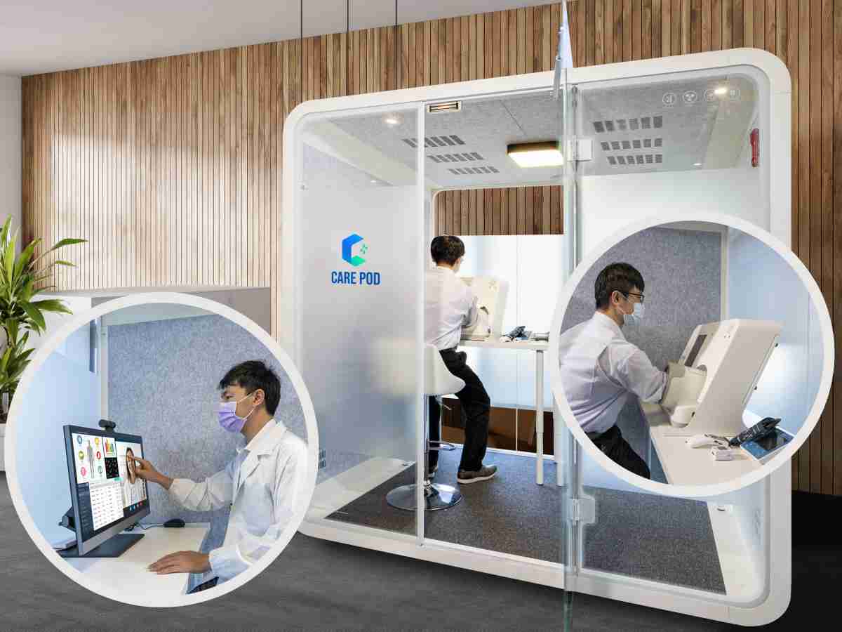 达擎于医疗科技展中展出＂远距诊疗舱＂，，，，以因应医疗数字化及社会高龄化趋势下、、、、复诊及慢性病患等族群对于远距看诊需求逐渐升高所推出的创新整合方案。。。。多功能合一、、、、高隐私性的远距诊疗舱可根据病患端与医师端的不同需求，，提供弹性化及客制化功能，，，，节省医生和病患的精力及时间